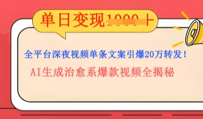 全平台深夜文案新风口:DeepSeek生成百万播放量金句,治愈系内容涨粉速度快4倍-创业联盟