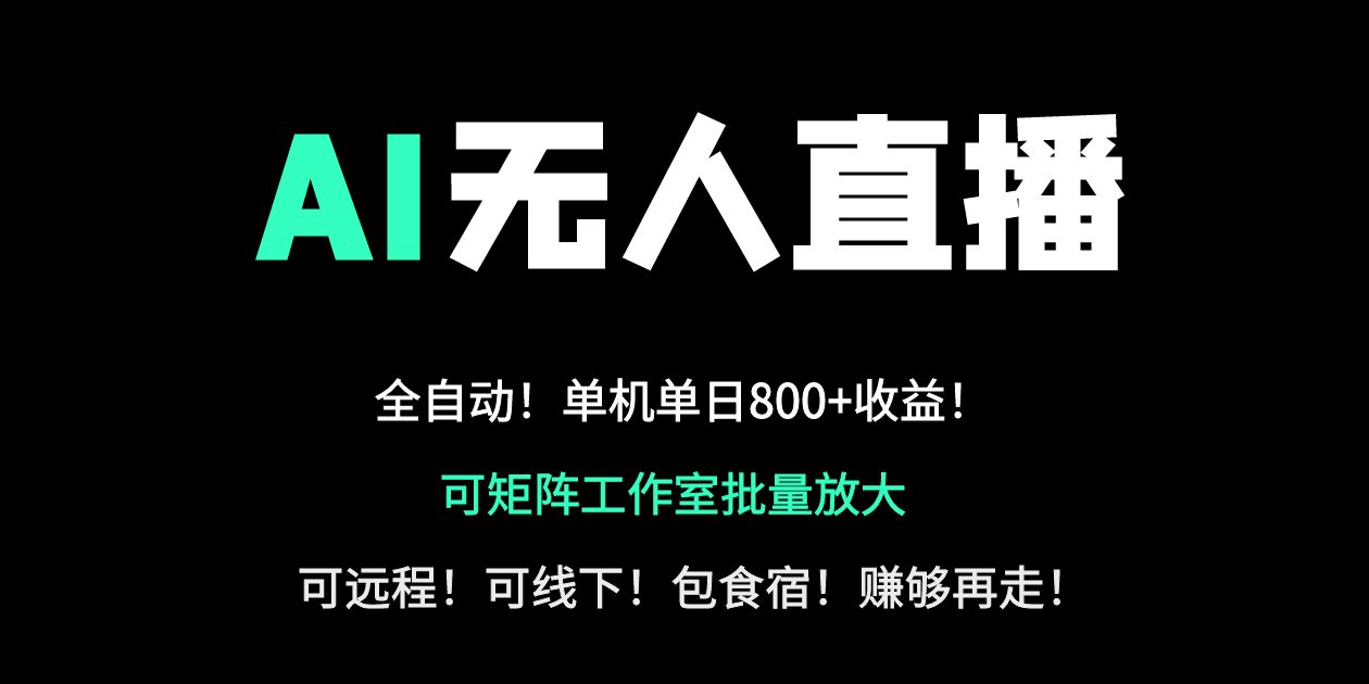 (14179期)24小时自动带货!AI无人直播副业日赚800+,轻资产创业首选-创业联盟