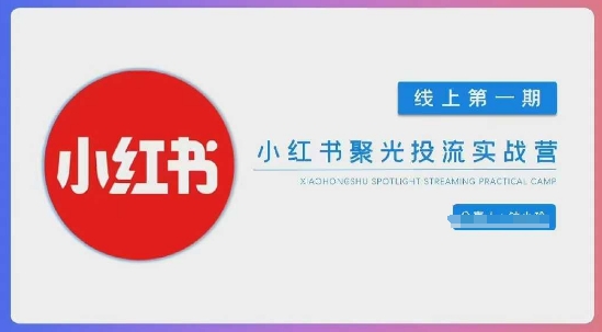 小红书聚光陪跑第一期,教你从0到1玩转小红书聚光投流,搭建小红书付费投流团队,更快的见到效果-创业联盟