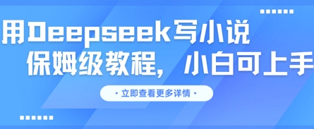 用Deepseek写小说,保姆级教程,小白可实操-创业联盟